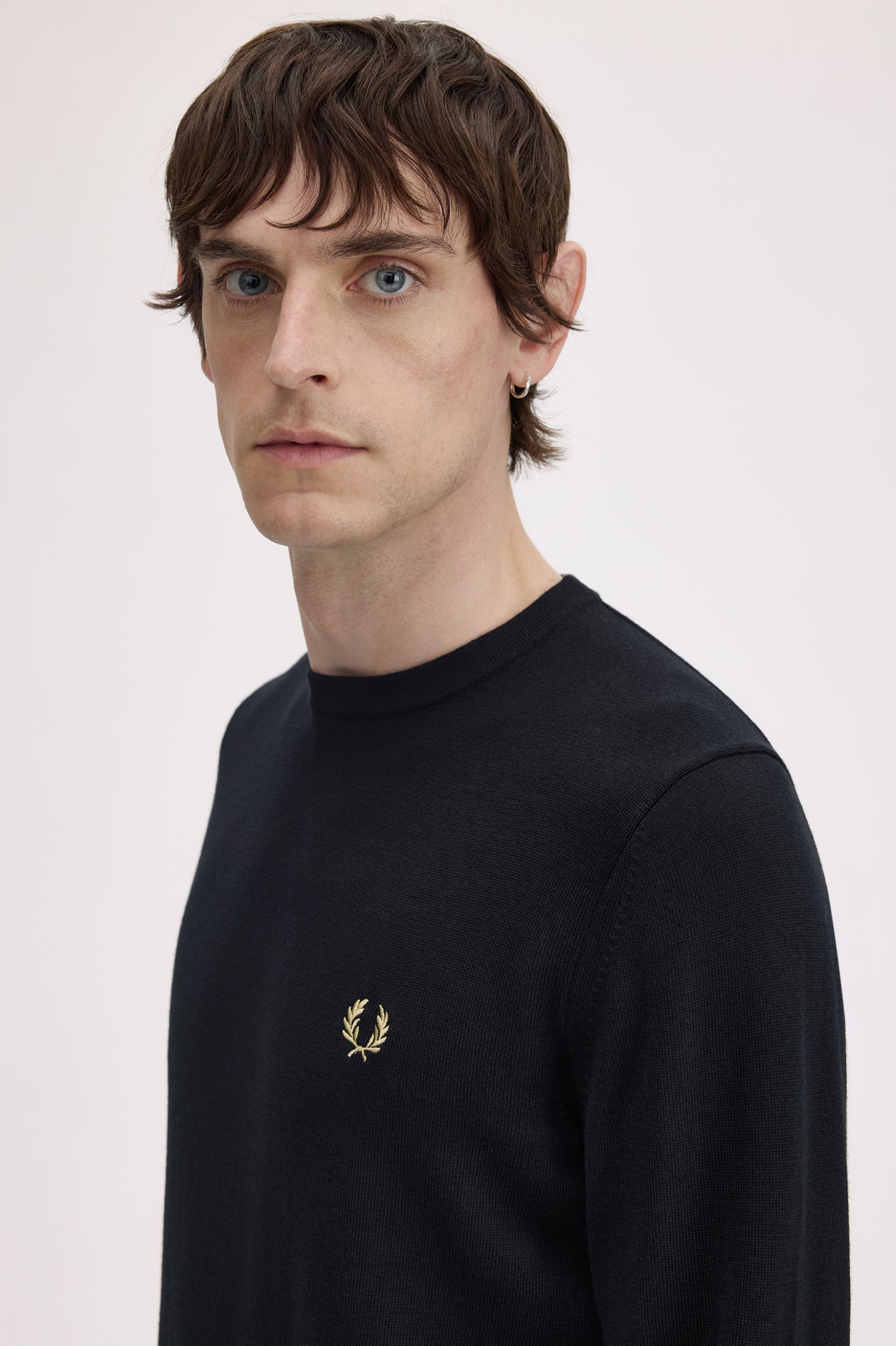 Fred Perry Crew Neck Jumper (Black)