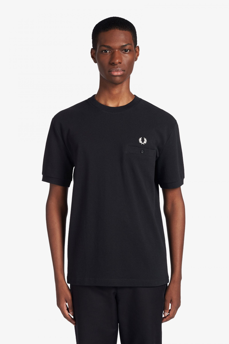 Fred Perry Pocket Detail Shirt Black M8531-XXL