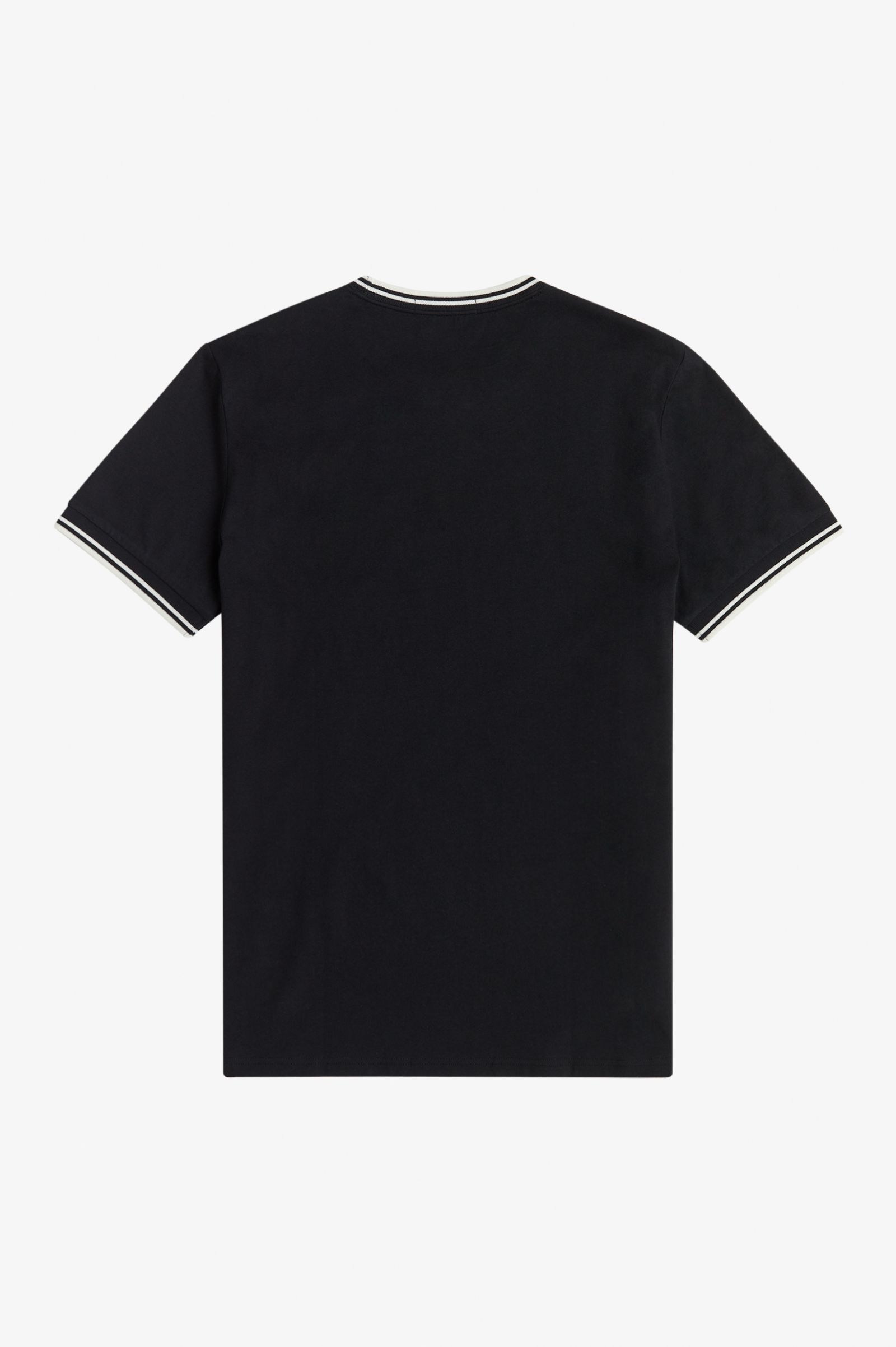 Fred Perry Twin Tipped T-Shirt in Schwarz/Weiss