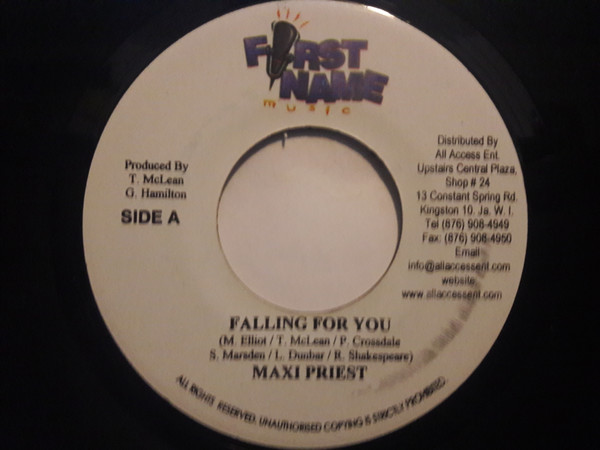 Maxi Priest / Rik Rok – Falling For You / You're My Lady (7")      