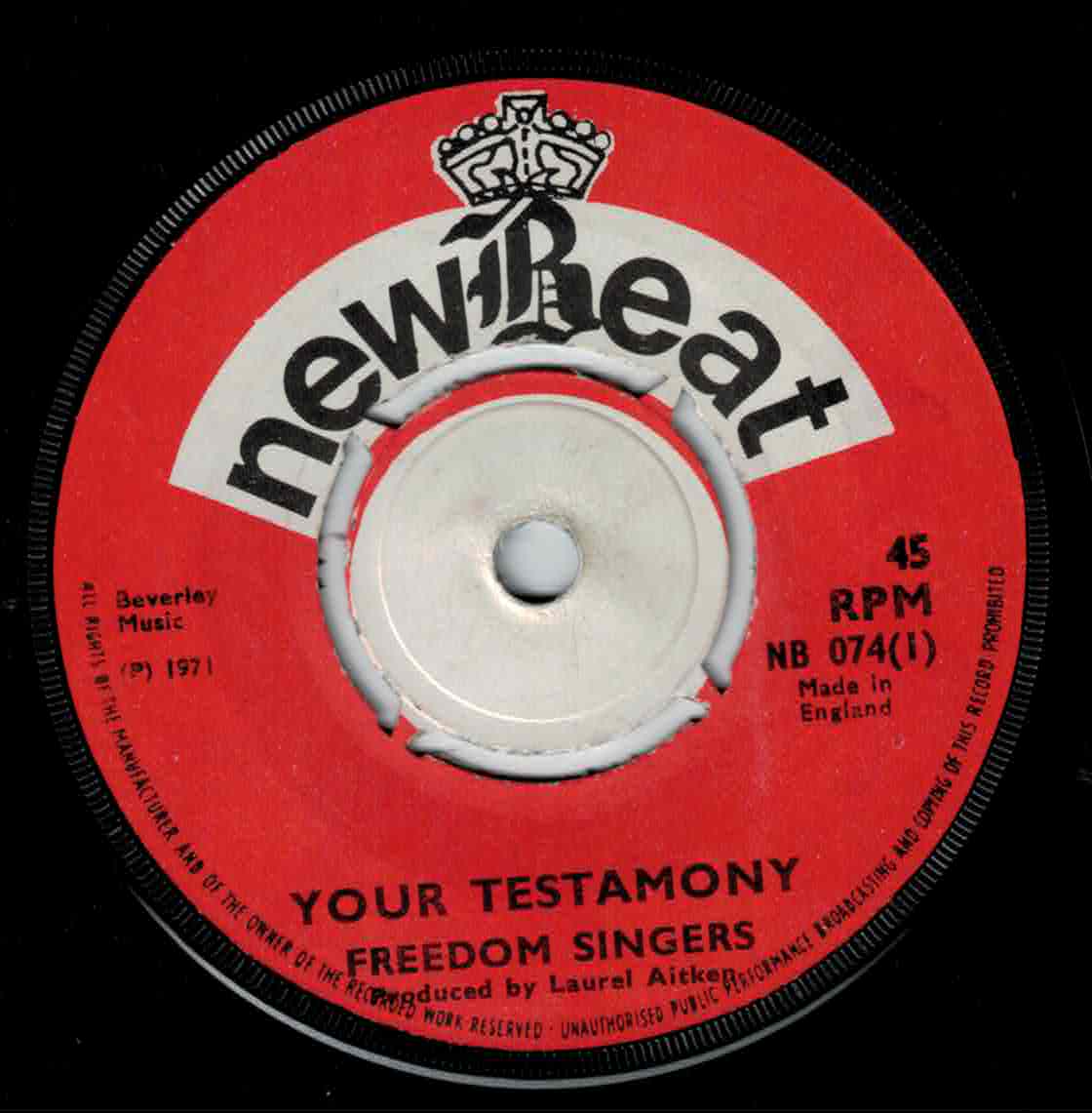 The Freedom Singers - Your Testamony / Train Coming (7")