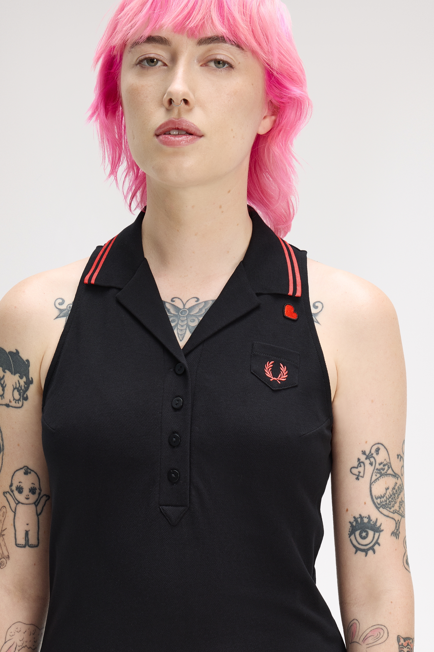 Fred Perry Amy Winehouse Sleeveless Piqué Dress 