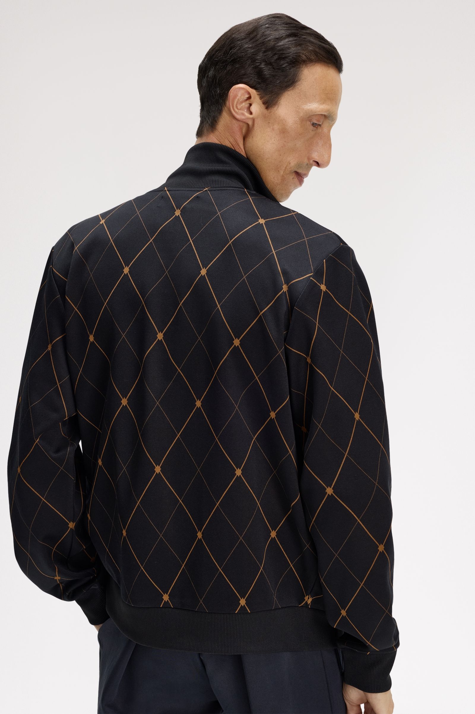 Fred Perry Argyle Track Jacket (Black)