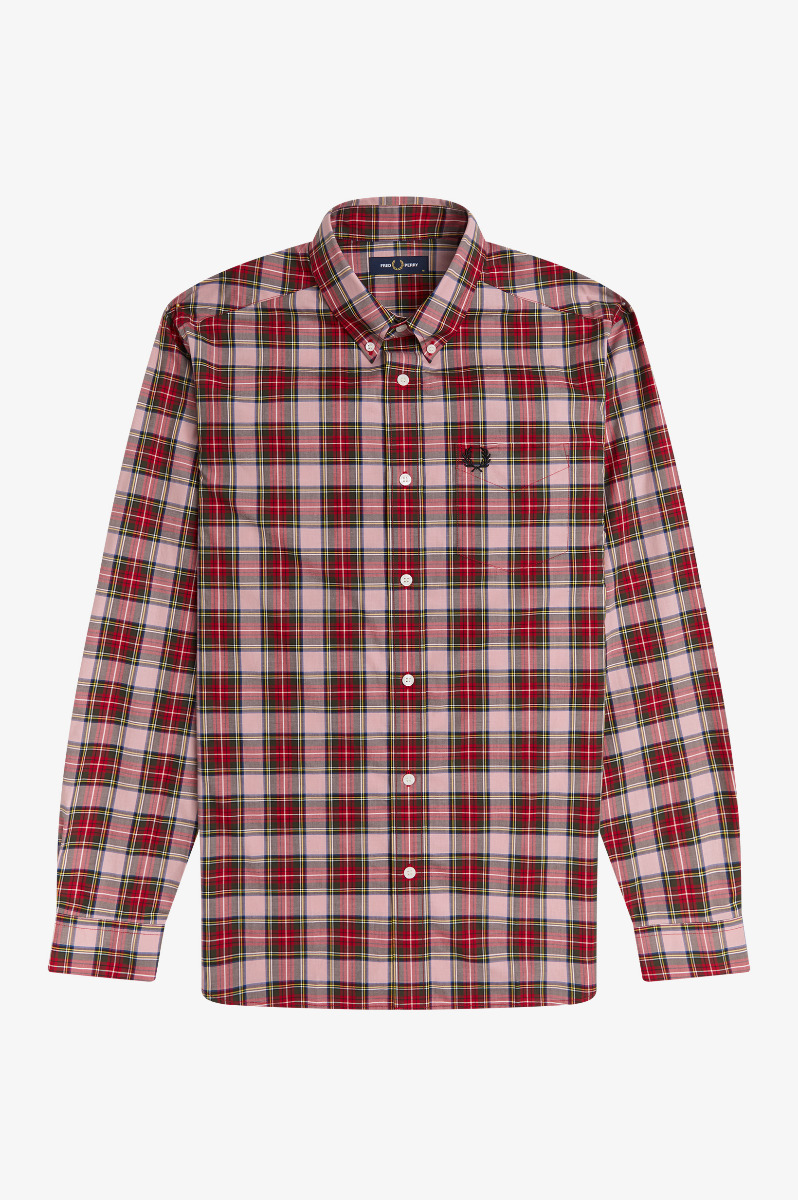 Fred Perry Tartan Shirt M2688 Chalky Pink-M