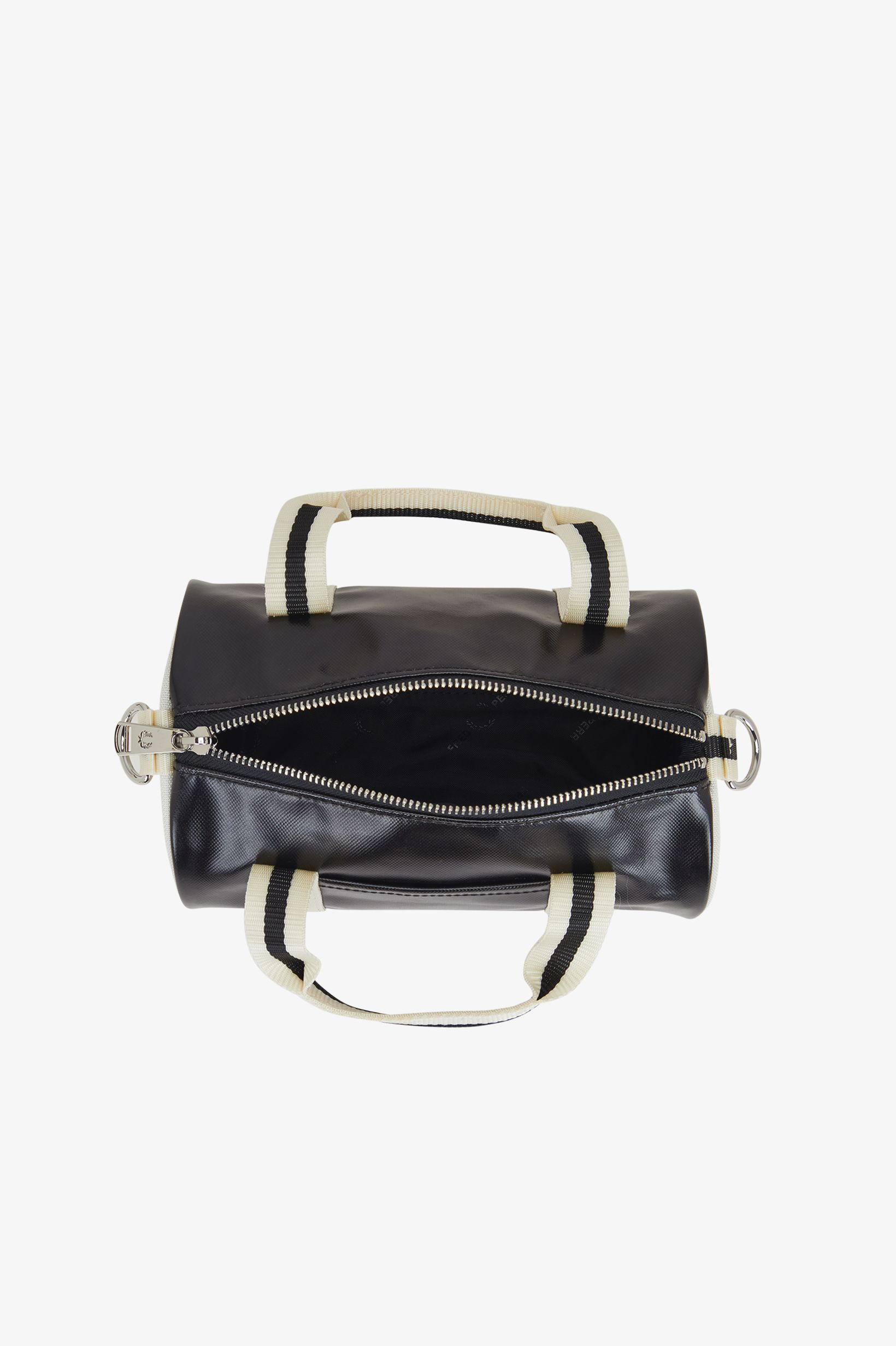 Fred Perry Classic Mini Barrel Bag in Black/Ecru