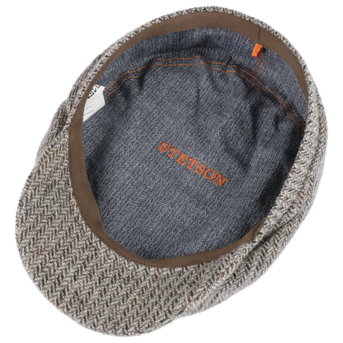 Stetson Hastings Virgin Wool Flat Cap grey-58