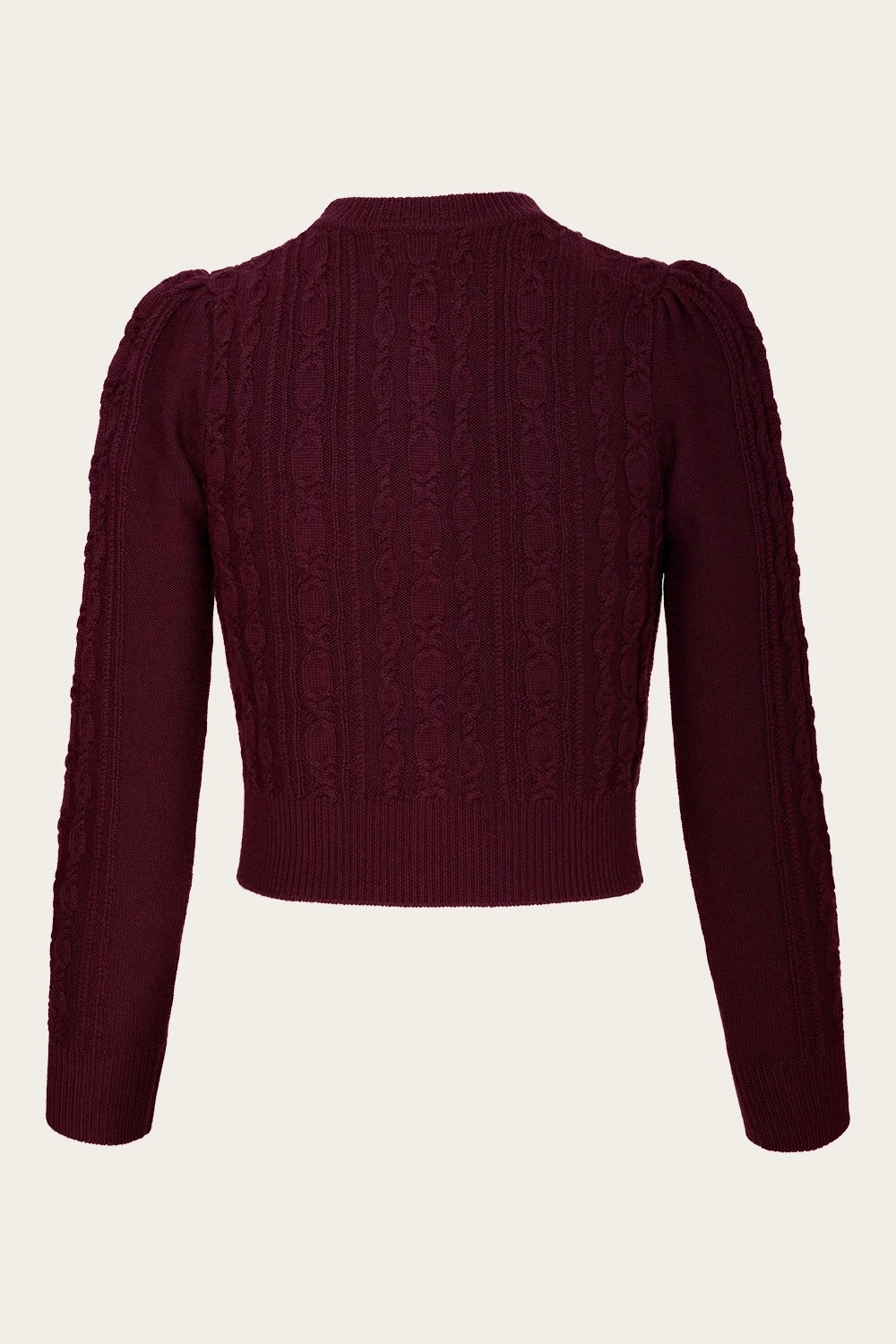 Emmy Design The Ice Skater Cardigan (Black Cherry Wool)