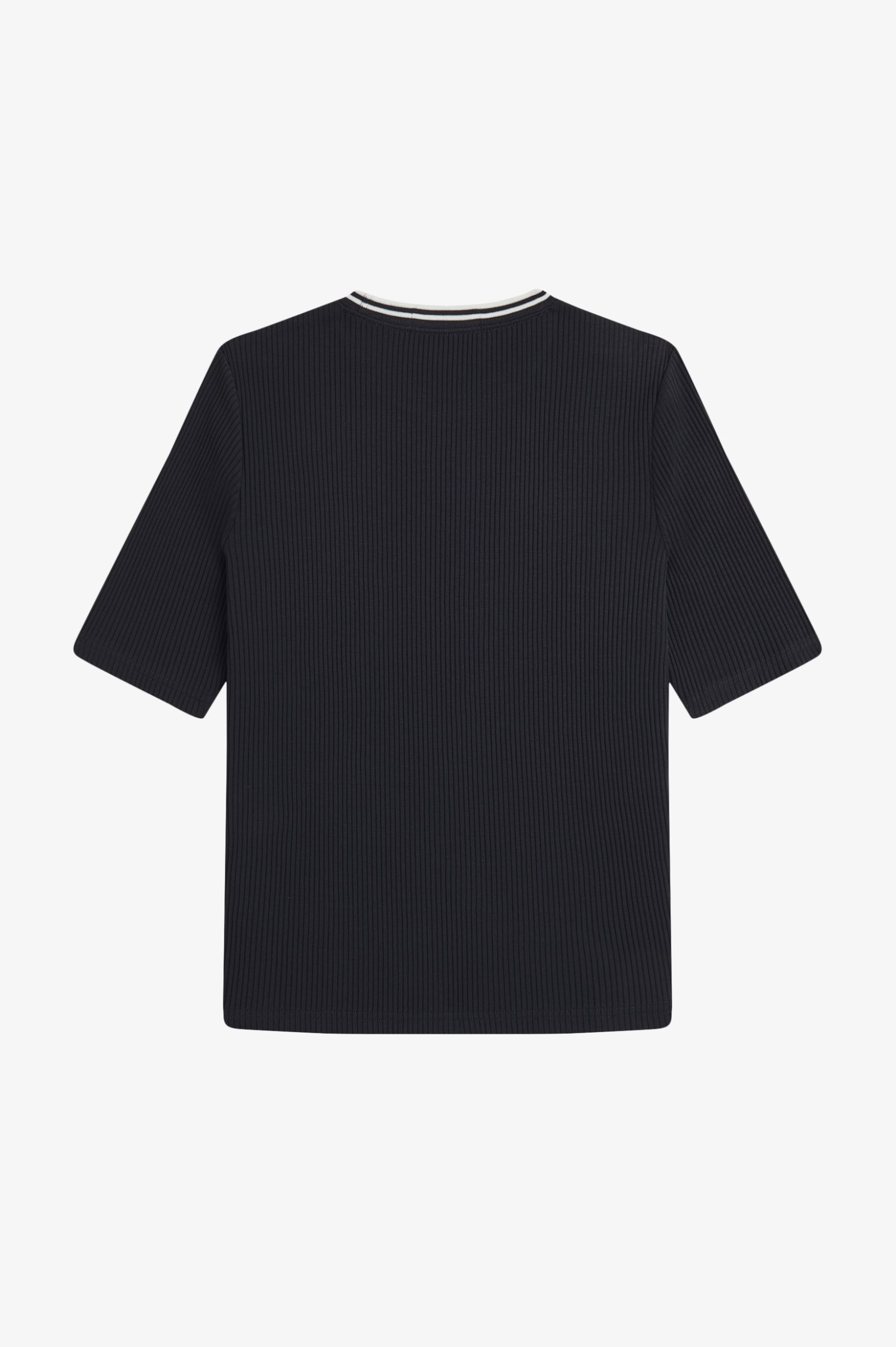 Fred Perry Twin Tipped Ribbed T-Shirt (Black)