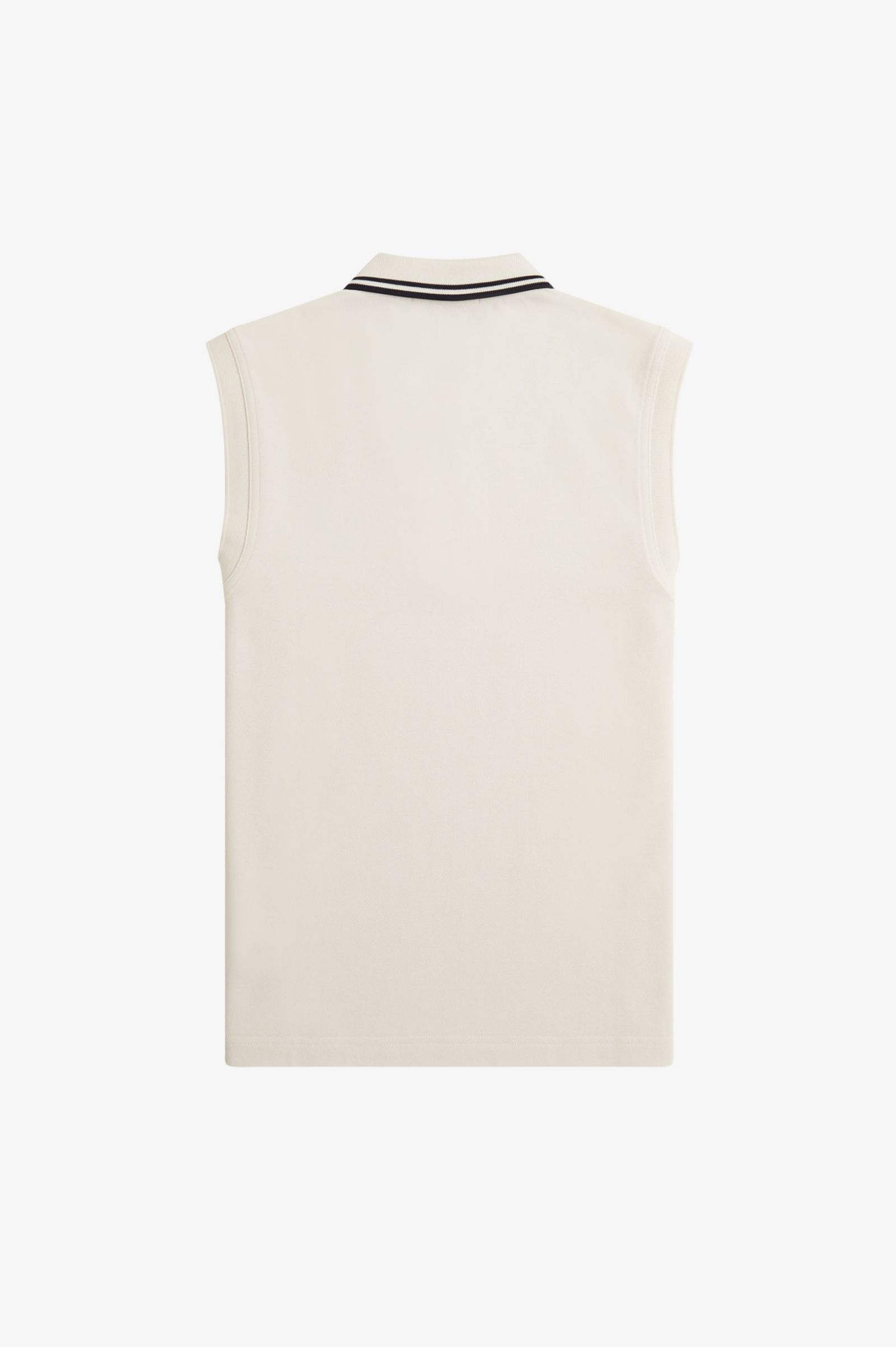 Fred Perry Sleeveless Shirt in Silky Peach/Navy