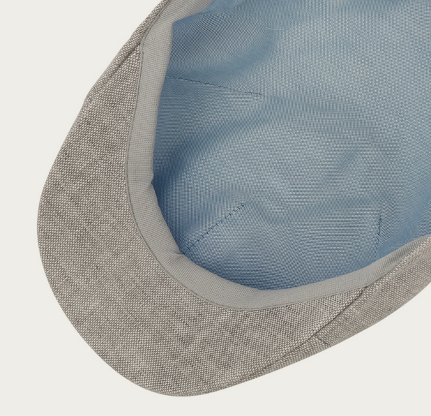 Stetson Texas Just Linen Flatcap Grau-Meliert 