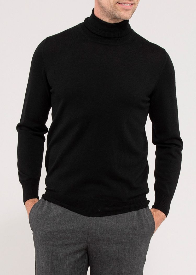 Alan Paine Pullover Linton Roll Neck Black-S