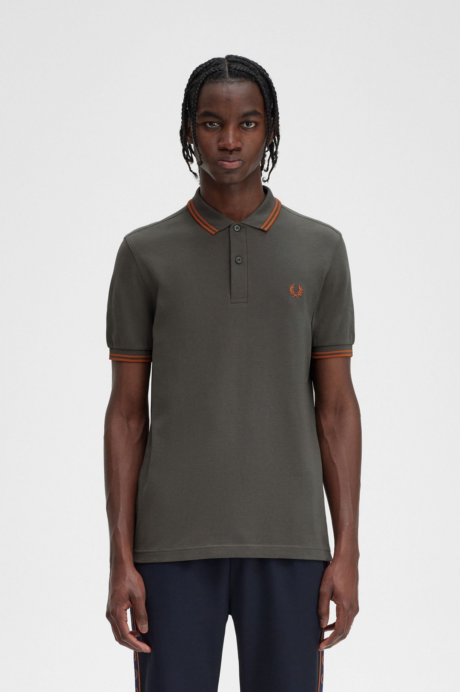 Twin Tipped Fred Perry Shirt in Field Green