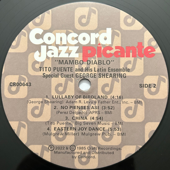 Tito Puente And His Latin Ensemble* Special Guest George Shearing – Mambo Diablo (LP) 