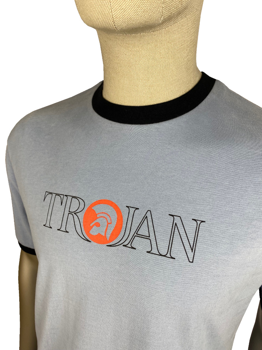 Trojan Outline Logo Tee Sky