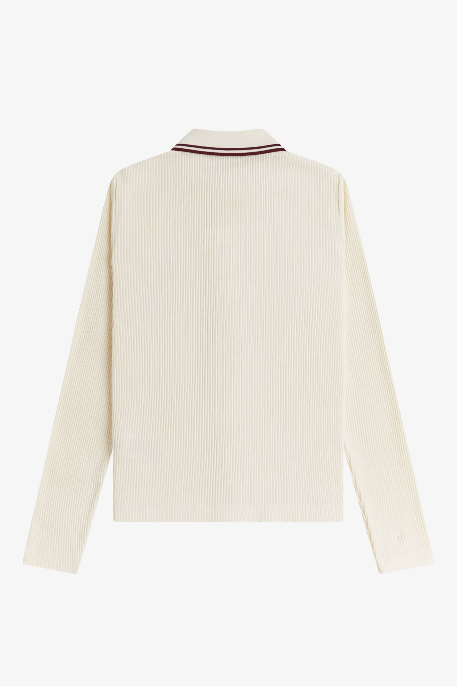 Fred Perry Button Through Rib Polo Shirt (Ecru)