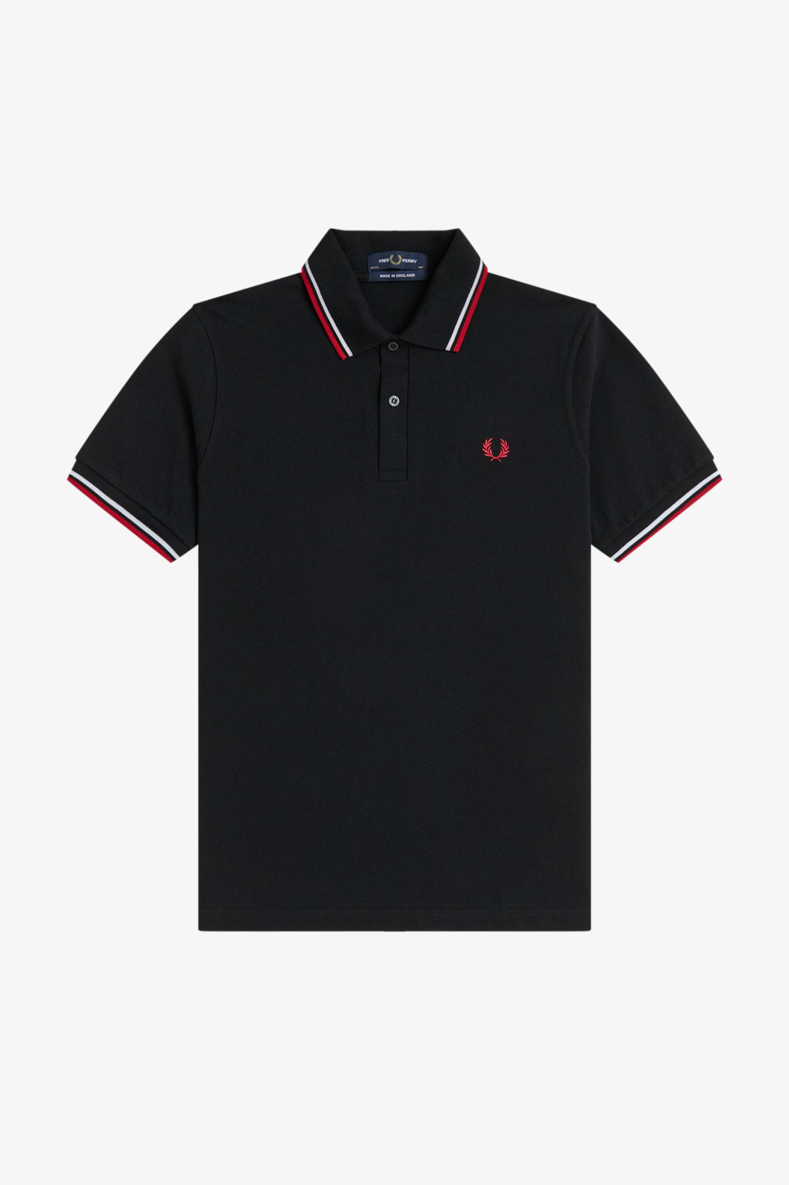 Fred Perry Made in England M12 (Black/White/Red)