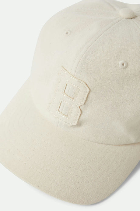 Brixton Unisex Big B Adjustable Hat in Egret White Canvas 