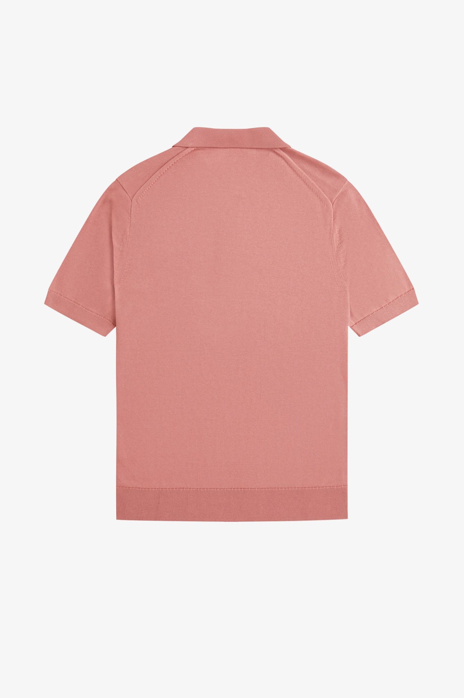 Fred Perry Cotton Knitted Shirt in Putty Pink 