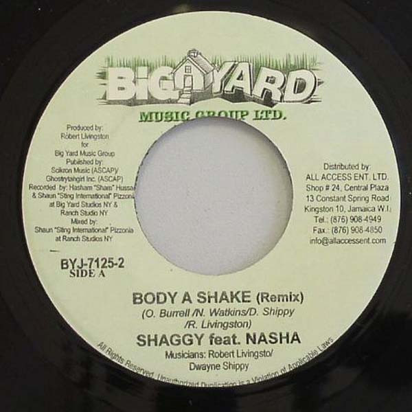 Shaggy – Body A Shake / Bad Man Don't Cry (7")          