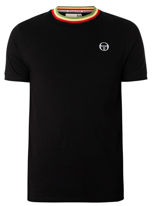 Sergio Tacchini Rainer T-Shirt in Black/Jade Green