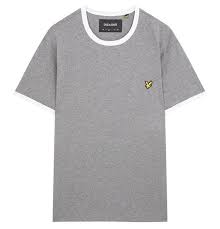Lyle & Scott Ringer Shirt Grey Marl-M