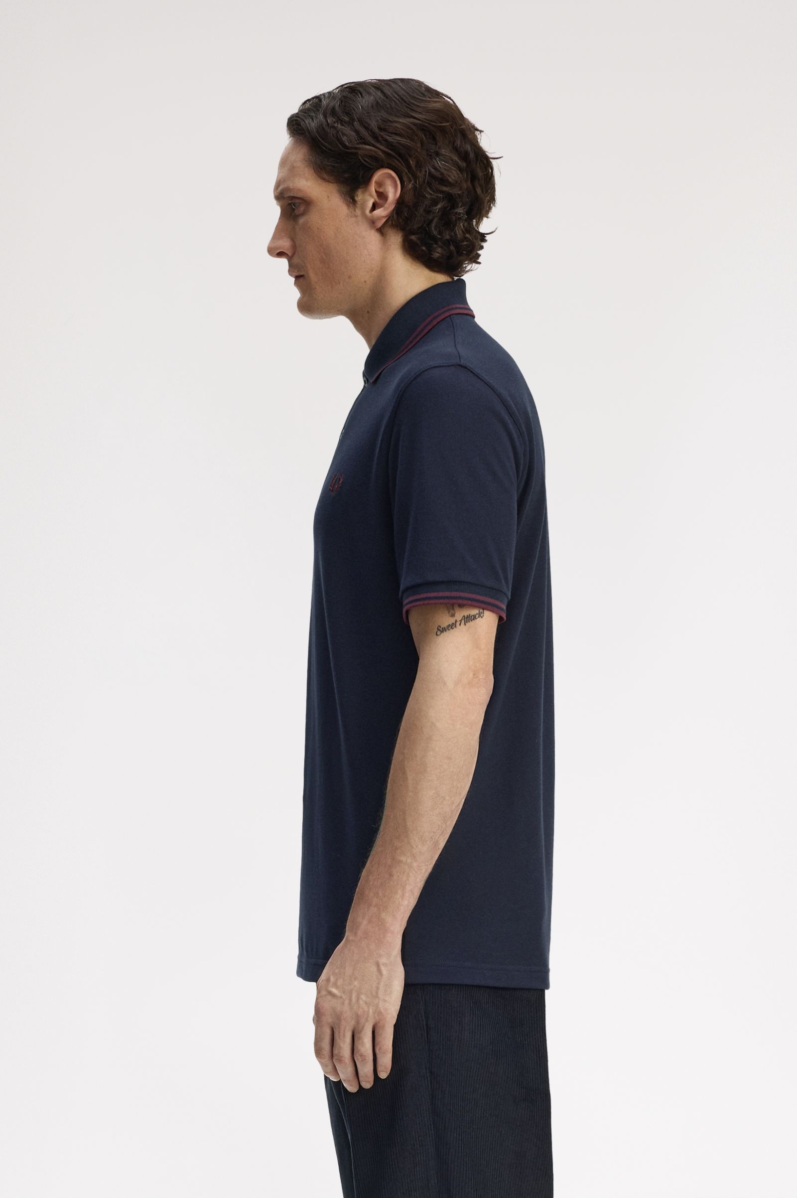 Fred Perry Made in England M12 Poloshirt (Navy/Oxblood)