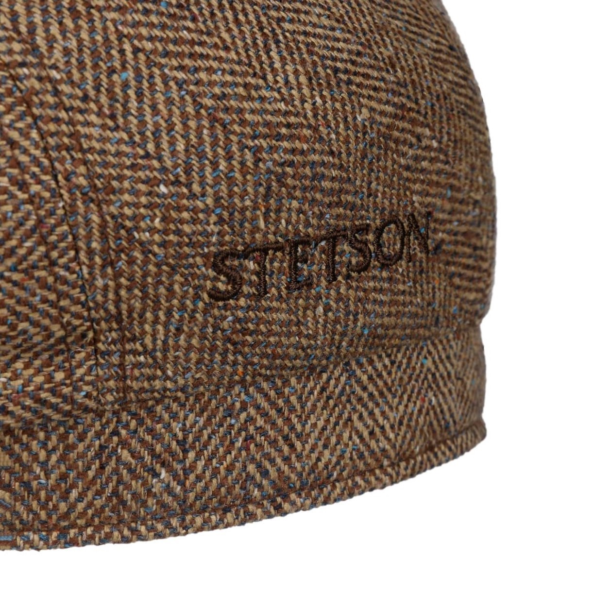 Stetson Belfast Silk Flat Cap (Beige/Brown)