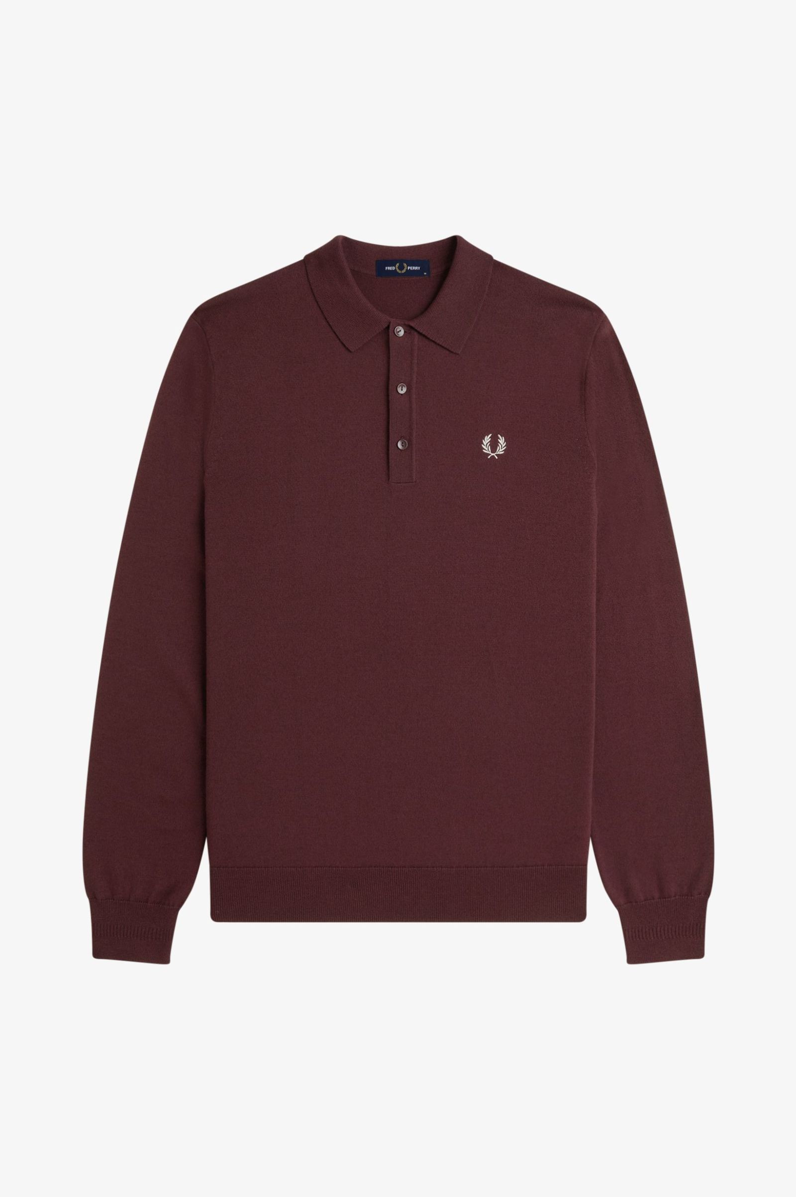 Fred Perry Classic Knitted Shirt (Oxblood)