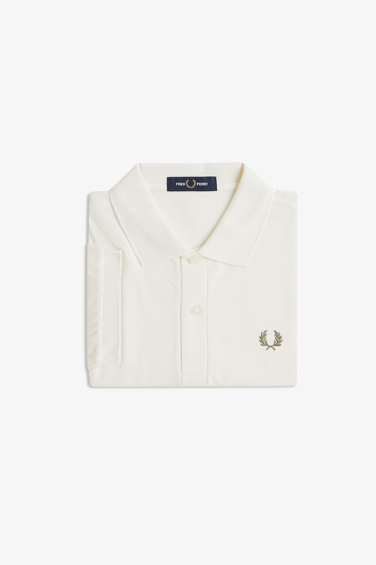 Fred Perry M6000 Shirt in Light Ecru/Olive Mint 