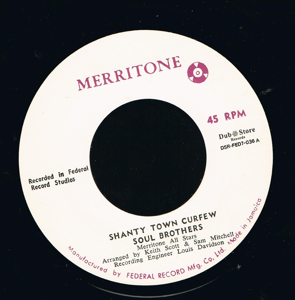 The Soul Brothers - Shanty Town Curfew / Laxton Ford - Finders Keepers (7")