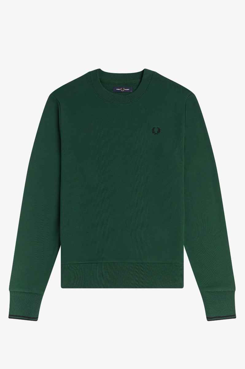 Fred Perry Crew Neck Sweatshirt M7535 Ivy/Black-XL