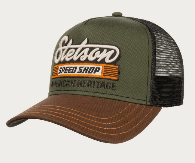 Stetson Speed Shop Trucker Cap (Olive/Black)