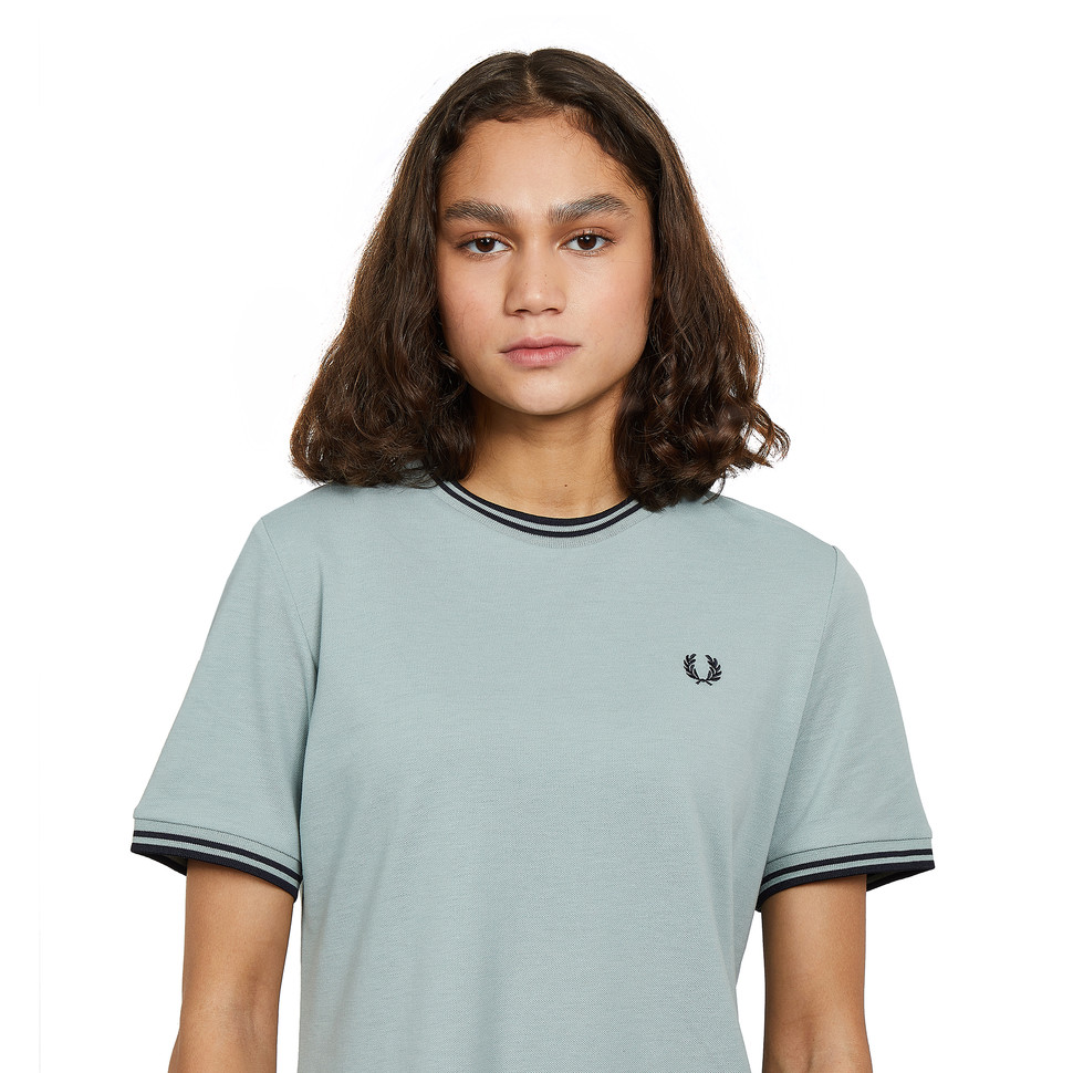 Fred Perry Twin Tipped Piqué Dress Silver Blue-8