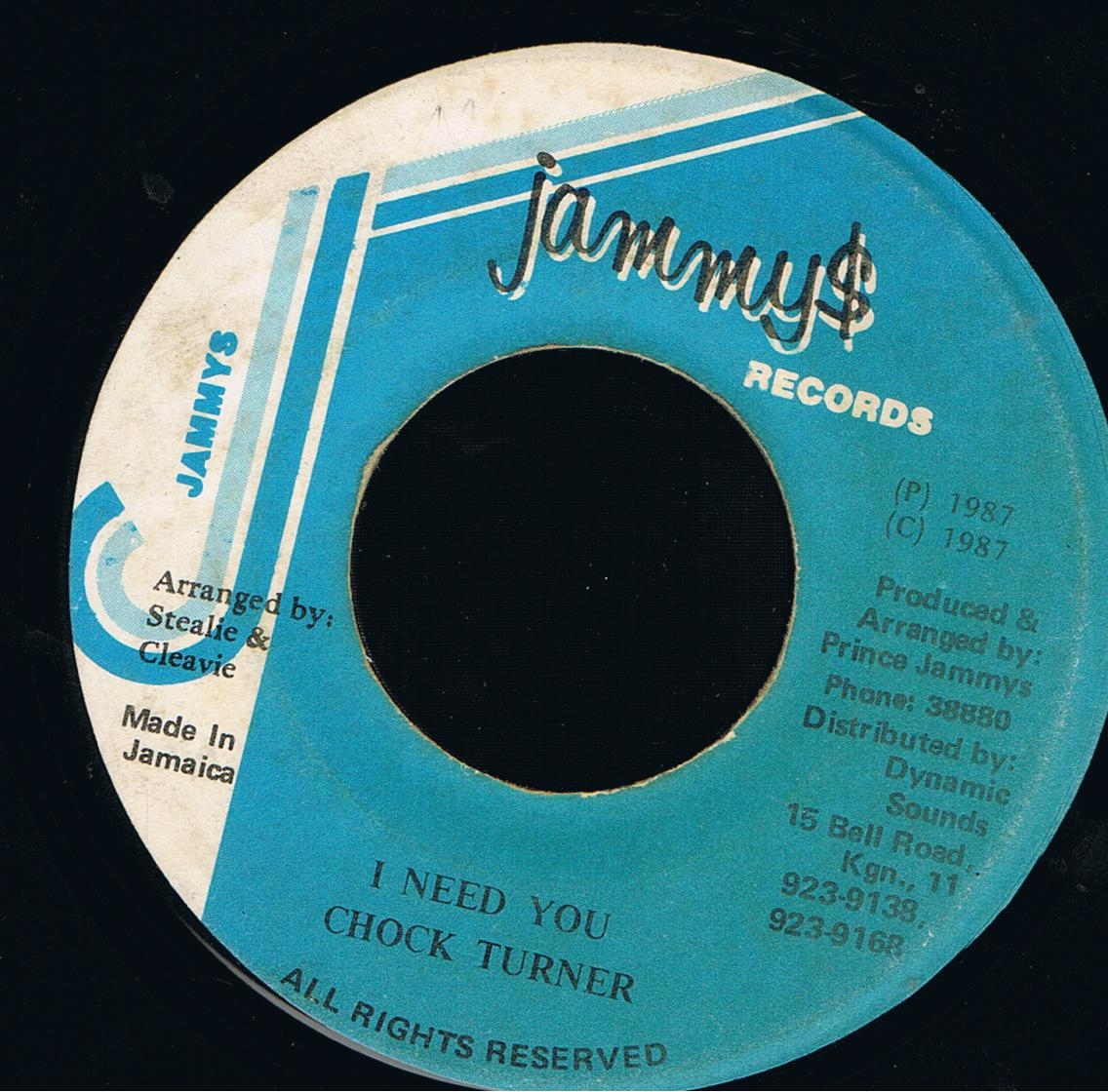 Chuck Turner - I Need You (7")