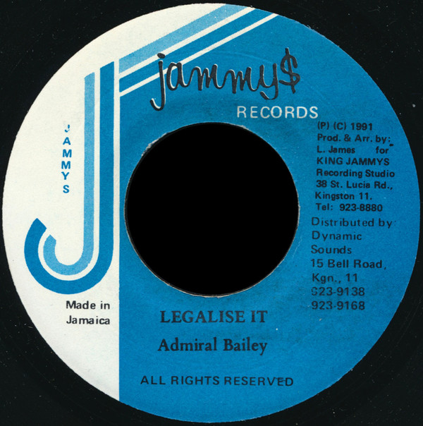 Admiral Bailey - Legalize It / Version (7")
