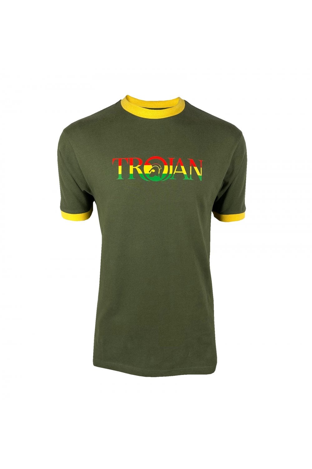 Trojan Logo Ringer T-Shirt TC/1014 in Army