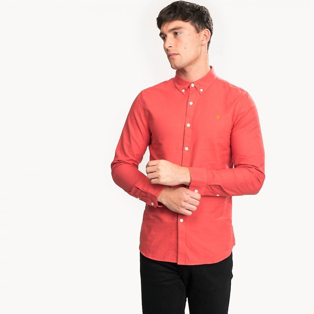 Farah Hemd Brewer Slim Red Coat-M