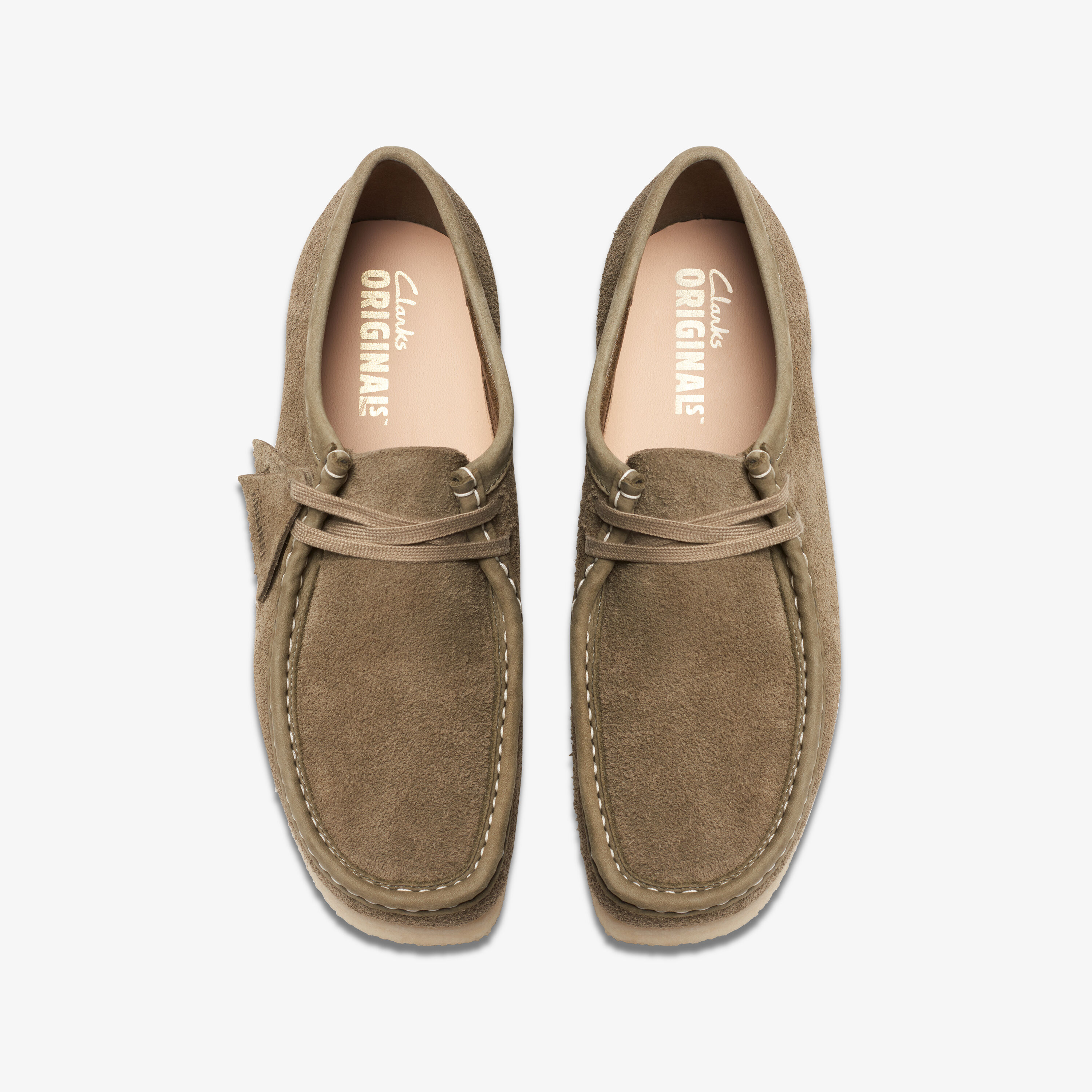 Clarks Wallabee in Pale Khaki Suede