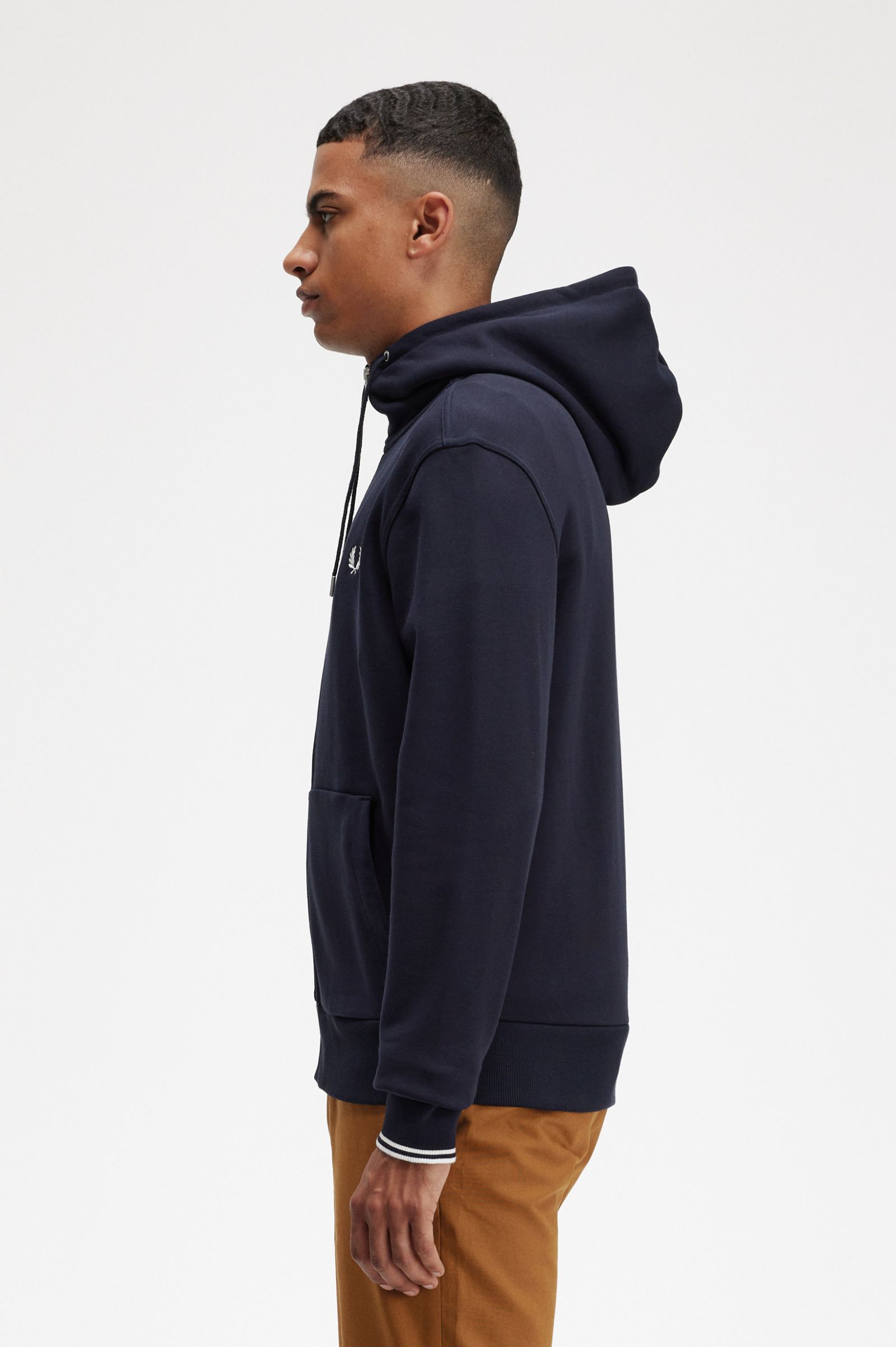 Fred Perry Hood Zip Through Sweatshirt