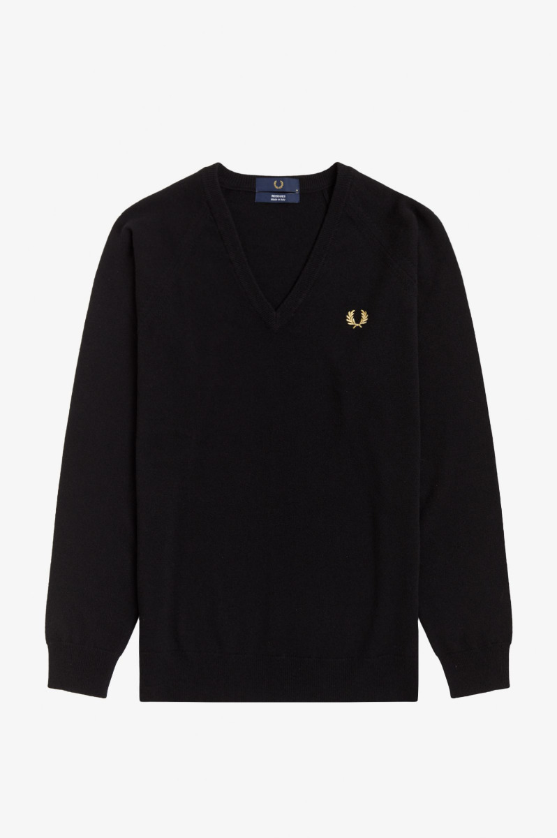 Fred Perry V-Pullover aus Lammwolle