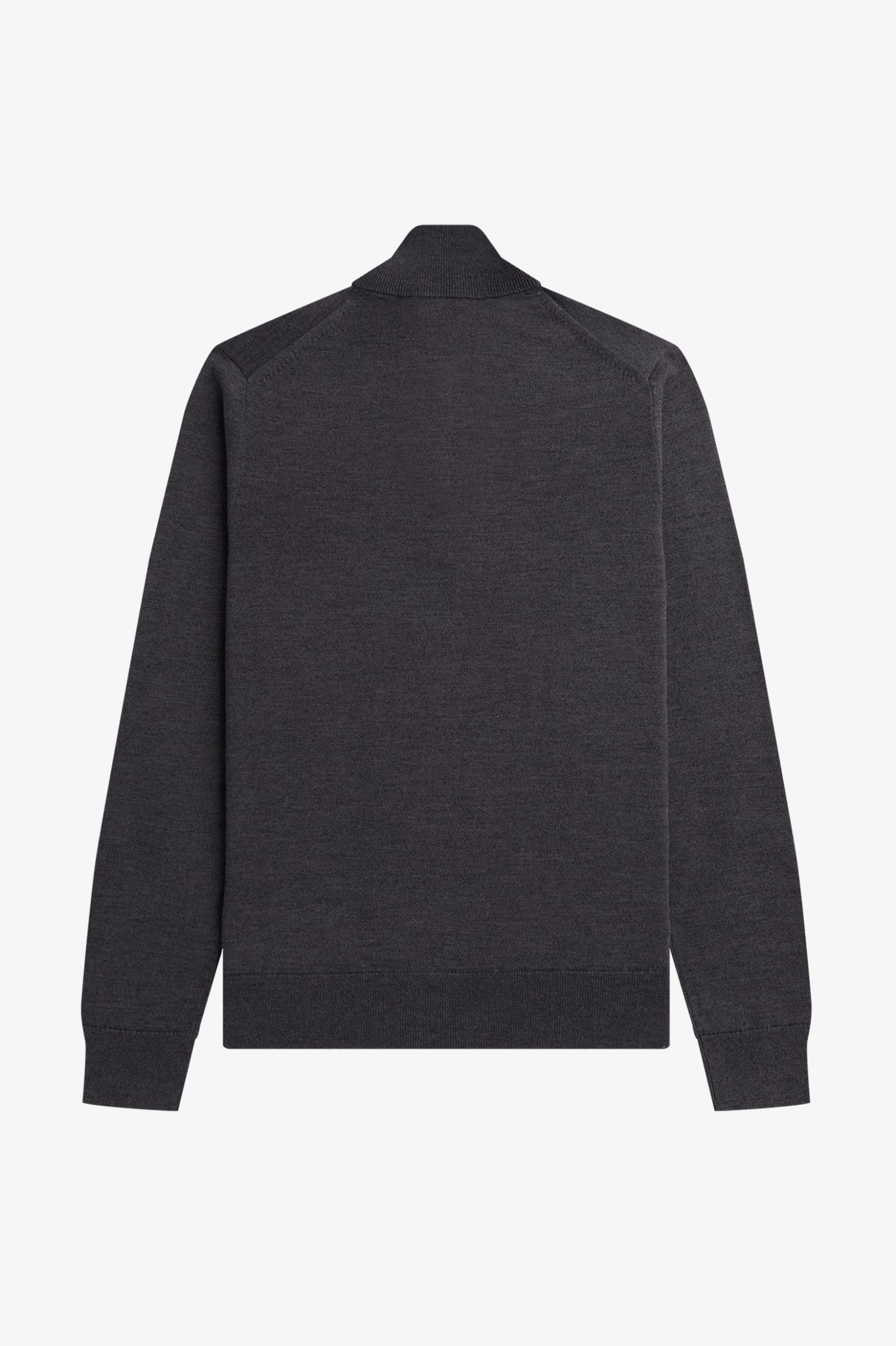 Fred Perry Classic Half Zip Jumper in Dark Grey Marl