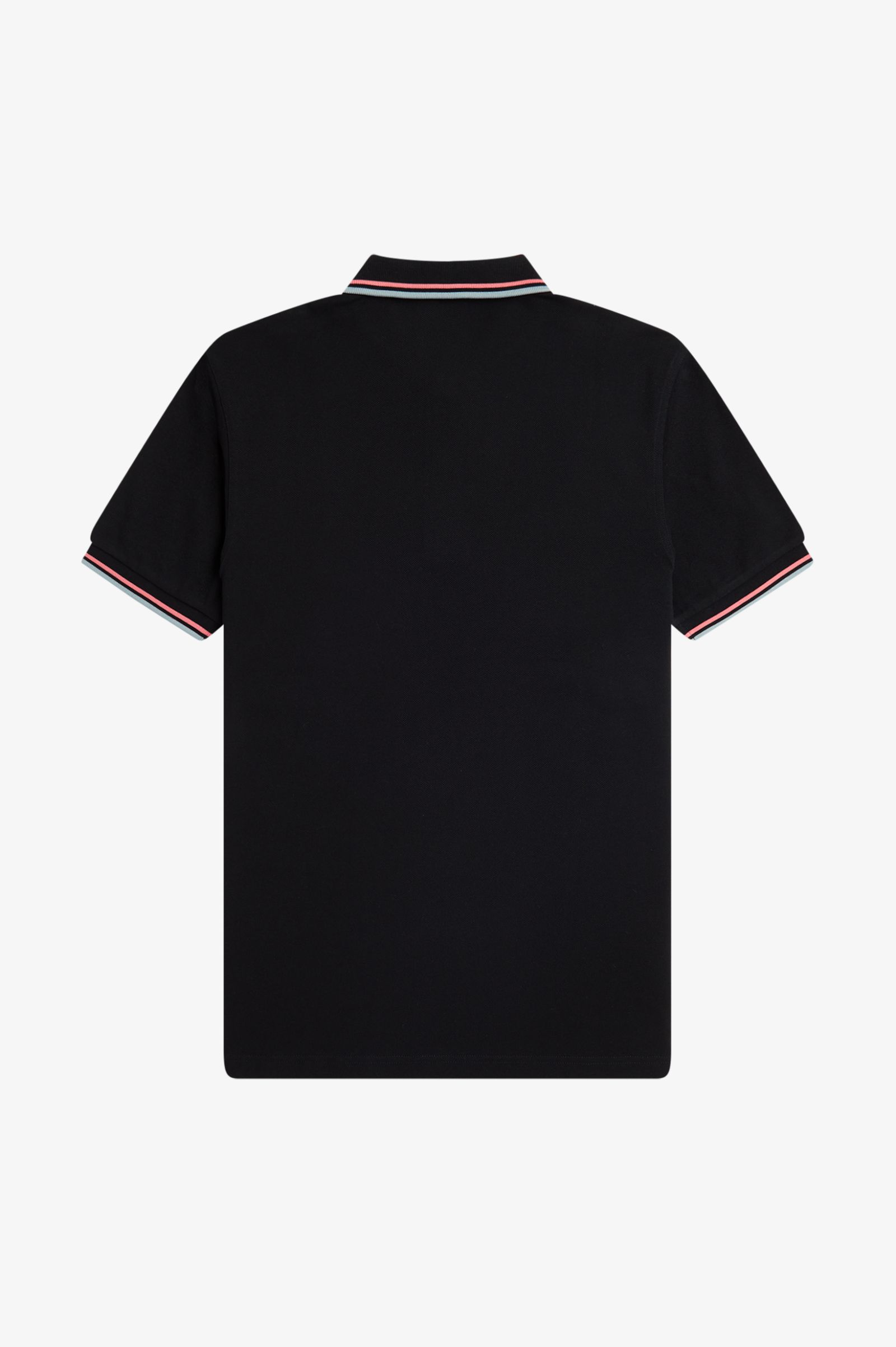 Fred Perry Twin Tipped Shirt M3600 in Black / Coral Heat / Silver Blue