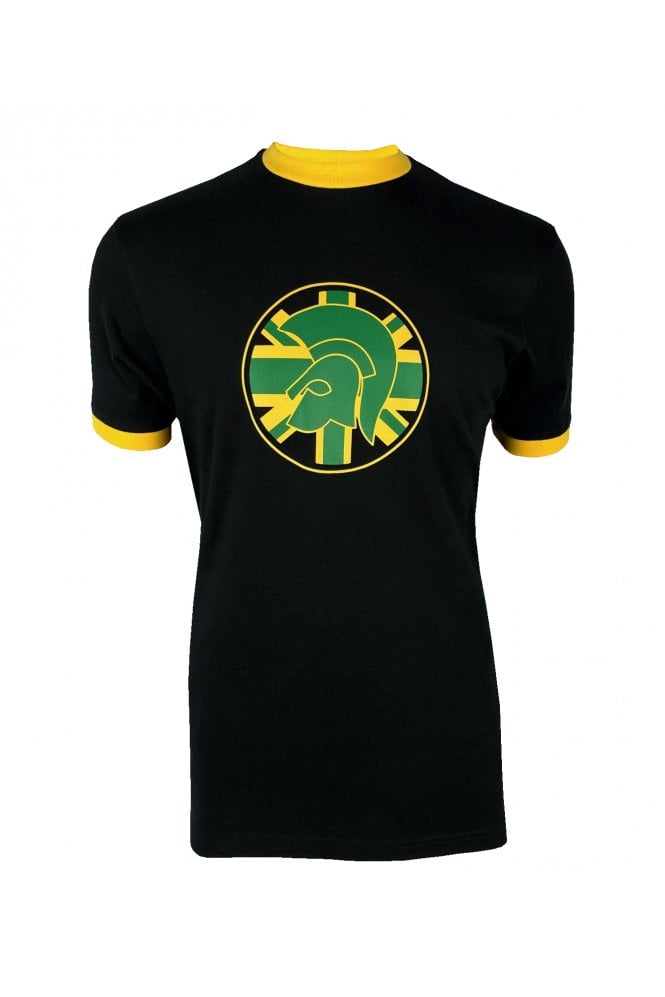 Trojan Flag Logo T-Shirt in Schwarz
