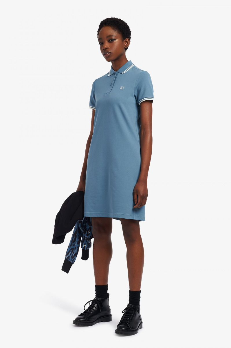 Fred Perry Twin Tipped Dress D3600 Ash Blue-14