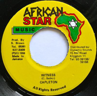 Capleton - Witness / Version (7")