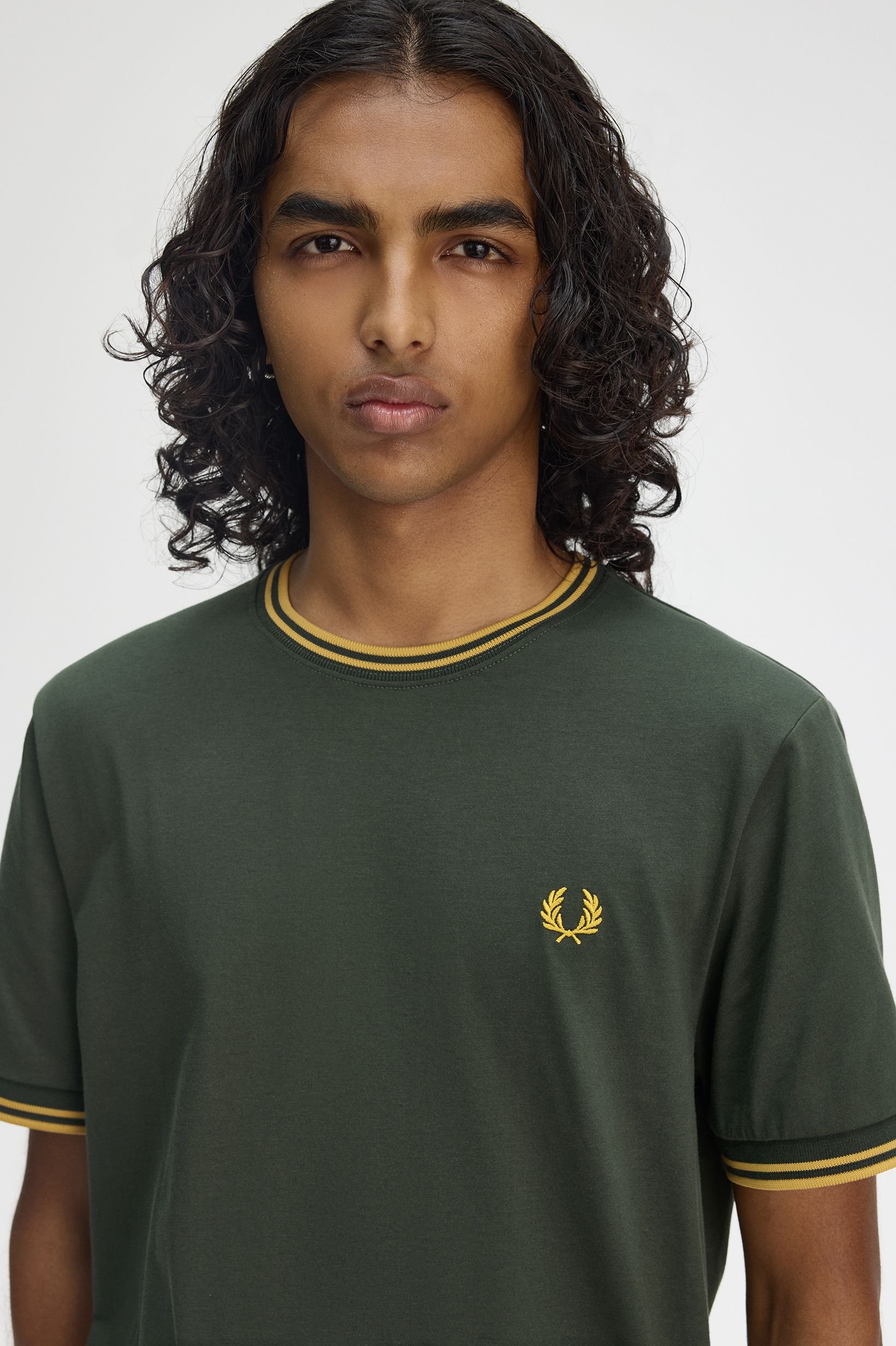 Fred Perry Twin Tipped T-Shirt (Courtgreen/Honeycomb)