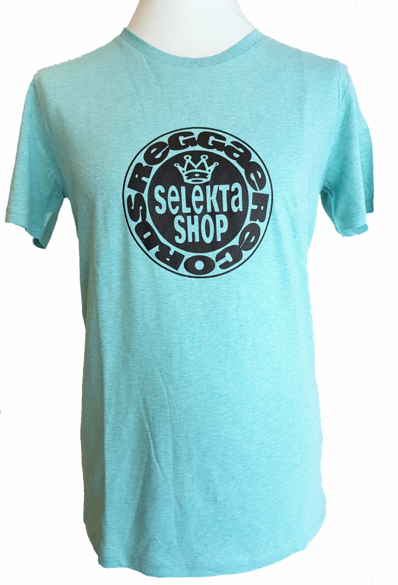 Selekta Black Logo T-Shirt Heather Turquoise-XL