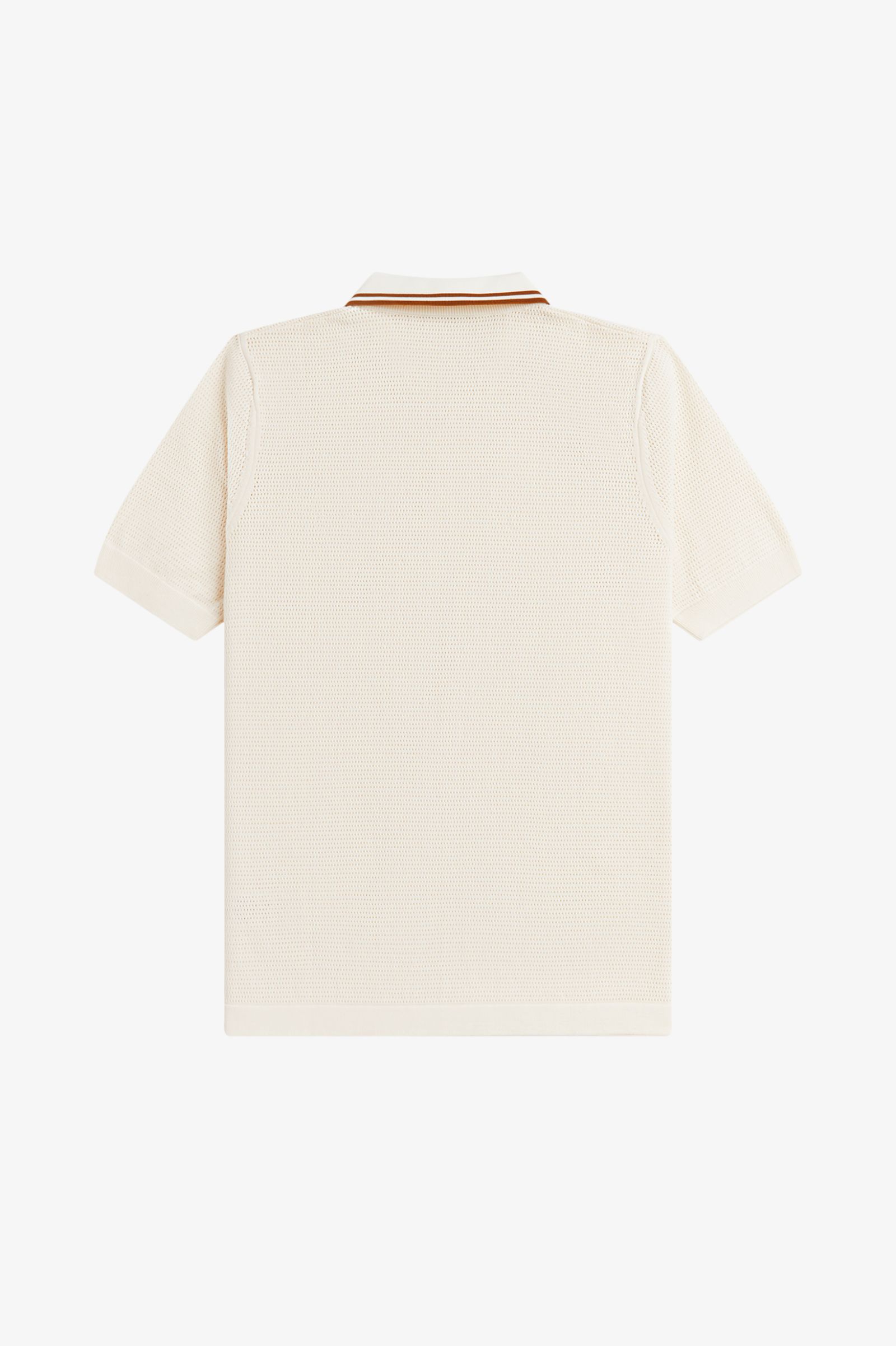Fred Perry Pointelle Knitted Shirt (Ecru)