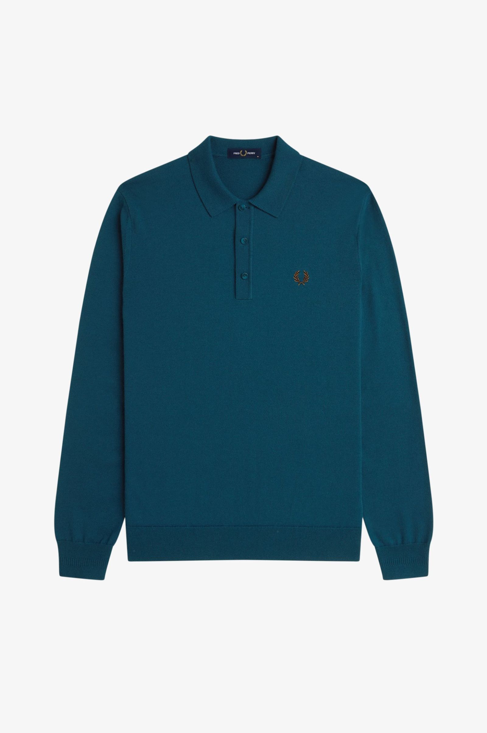 Fred Perry Classic Knitted Shirt (Dark Petrol)
