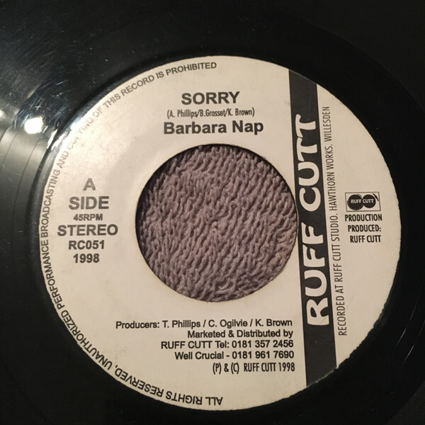 Barbara Nap – Sorry / 	Sorry (version) Karaoke (7")         